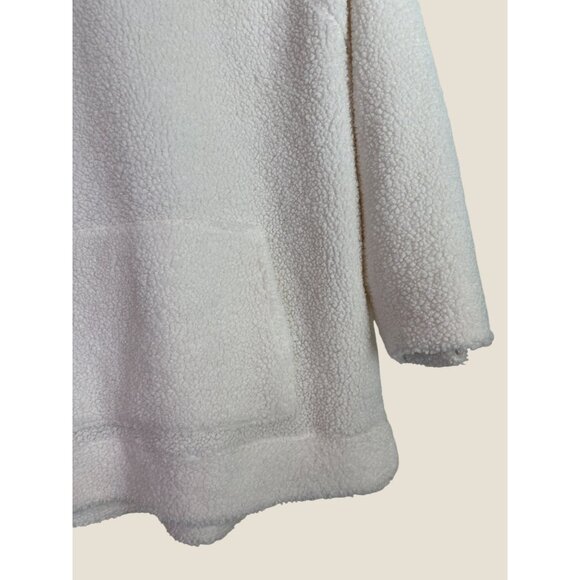Haven Well Within Cozy Sherpa Funnel Neck Lounge Tunic Sweater Cream White L - Picture 4 of 13